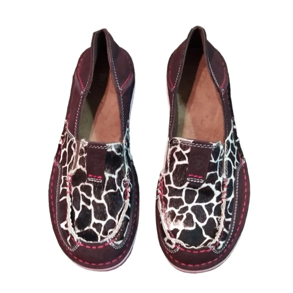 NWOB Ariat Cruiser Giraffe Slip On Loafer Shoes